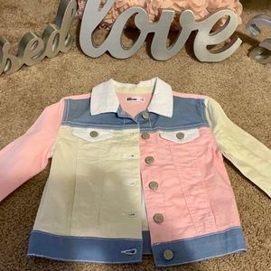 New girls colorful jean jacket
